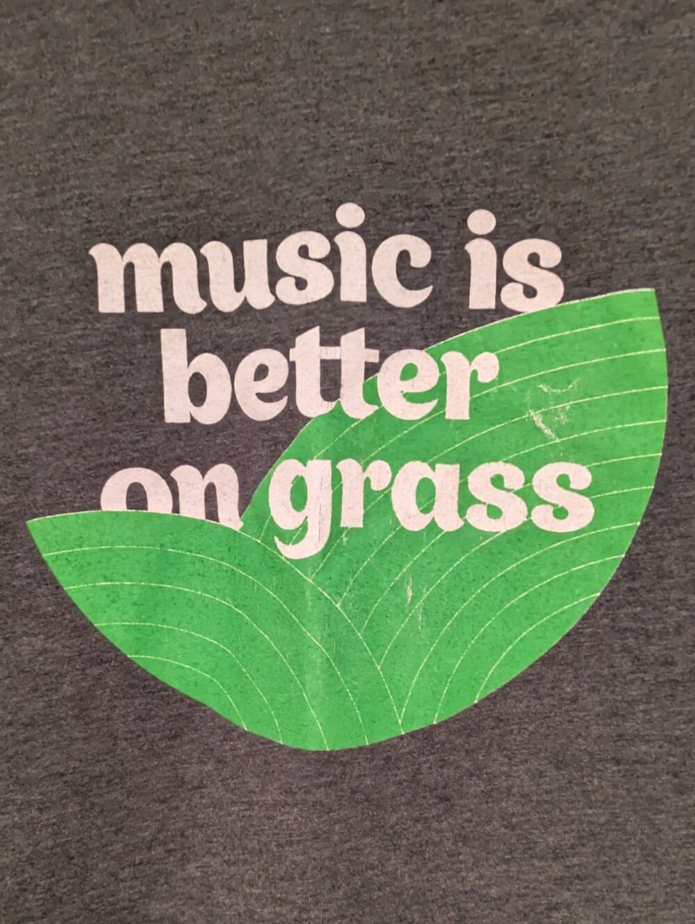 Music Is Better On Grass Mens Graphic Shirt Estimated Size M Louisville Kentucky